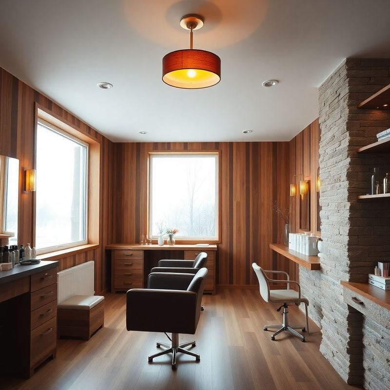 Interior of the Lumenilumen studio with warm timber and amber lighting